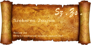 Szekeres Zsuzsa névjegykártya
