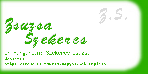 zsuzsa szekeres business card